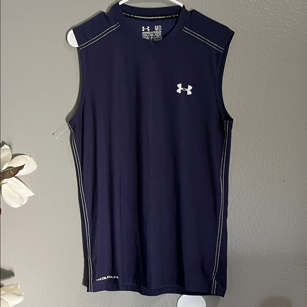 Under Armour Dark Blue Sleeveless Top Sz M